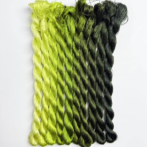 100% Mulberry Silk Embroidery Thread 10 Colors 110m Each (44) - color: 44