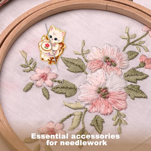 Cat Needle Minder Magnet, Adorable Cat Magnetic Needle Minder for Sewing Funny Needlework Accessory Suitable for Embroidery Sewing Needlepoint & Cross Stitch