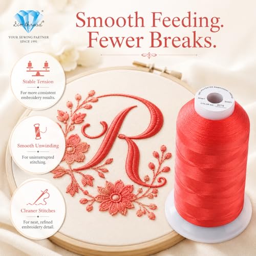 Simthread 5500Yds/5000M 40WT Polyester Embroidery Thread Camation S079 - color: Camation S079