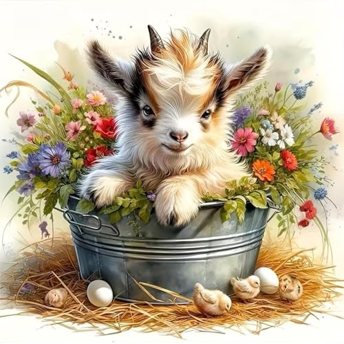 niurenmaoyi Highland Cow Stamped Cross Stitch Kits for Beginners,Flowers Counted Embroidery Craft Kits for Adults,Needlepoint Kits for Adults,Wall Art 13.8X13.8In - color: Cross Stitch Kits0429-01