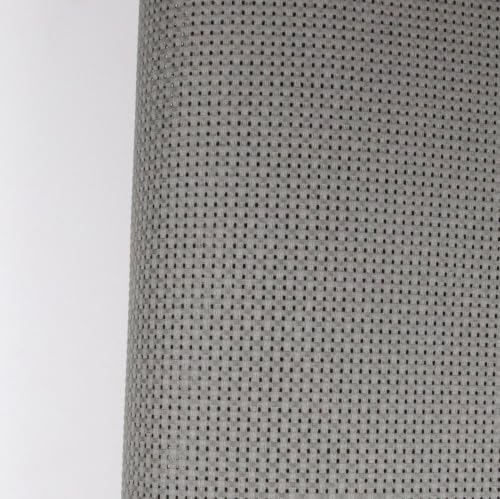 KCS 19" x 28"(48cmx72cm) 11CT Counted Cotton Aida Cloth Cross Stitch Fabric (Medium Grey) - color: Medium Grey