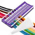 Luxiv 50 Position Embroidery Floss Organizer, Thread Shelf with 15P Card - color: Purple, size: 50 Positions