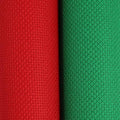 KCS 2 pc of 15" x 18" Counted Cross Stitch Cotton Aida Cloth Needlework Fabric (Red+Green, 14CT) - color: Red+green, size: 14CT