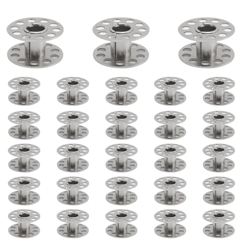 Metal Sewing Machine Bobbins, Compatible with Singer, Brother, Janome