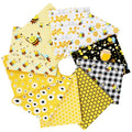 Craftido -25 Options- 100% Cotton Quilting Fabric Bundles 10pcs Fat Quarters 18”x21”-Medium Weight 5.2 oz- Soft Cotton for Quilting, Sewing Project, Patchwork, DIY Crafts – Honey Bees - color: Honey Bees