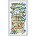 ITSTITCH Stamped Cross Stitch Kits for Beginners Full Range of Cross Stitching Preprinted Pattern for Kids or Adults, Embroidery Needlepoint Starter -Birds Enjoying The Cold Winter, 10.6x20 inch - color: Birds enjoying the cold winter, 10.6x20 inch