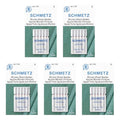 SCHMETZ Microtex Sharp Sewing Machine Needles - Quilting & Topstitching Supplies, Size 80/12, 5-Needle Card, Pack of 5 - size: 5 Cards (25 Needles)