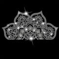 SUPERDANT Flowers Iron on Rhinestones for Clothes Mandala Crystal Heat Transfer Stickers Iron on Decals Rhinestone Patches for Woman T-Shirt Clothing Hoodie Jackets DIY Art Craft Gifts