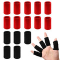 20 Pcs Finger Sleeves Protectors, Elastic Sport Finger Sleeves, Black/Red - color: Black,red