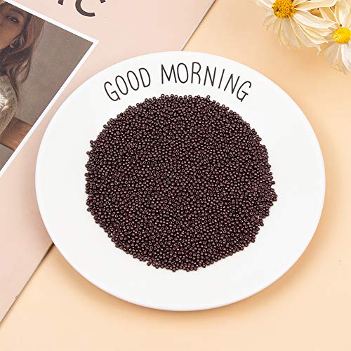 PH PandaHall 6000pcs 11/0 Glass Seed Beads 2mm Seed Beads Brown Round Waist Bead Mini Spacer Bead for DIY Earring Bracelet Necklace Jewelry Making Crafting - color: Brown-6000 Pcs