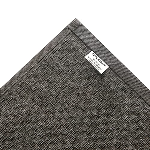 COTTON CRAFT Amazing Kitchen Towel - 12 Pack 100% Cotton Waffle Terry Towel - color: Charcoal, size: 12 Pack