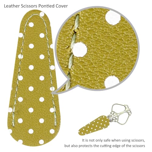 4.5 Inch Vintage Style Scissors with PU Leather Case Small Embroidery Scissors Antique Needlework Craft Accessories for Yarn Cross Stitch Handicraft DIY Tool - size: 4.5 Inch, style: Style CC1886