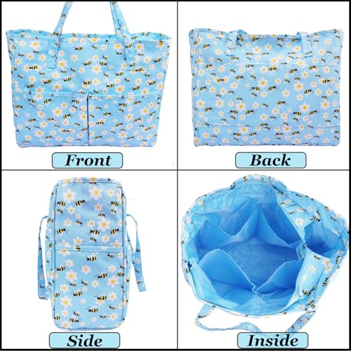 Hobekoee Crochet Bag Organizer Yarn Storage Organizer - color: Blue