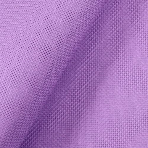 KCS 2 pc of 15" x 18"(38cmx45cm) Counted Cross Stitch Cotton Aida Cloth Needlework Fabric Box (Lavender, 16CT) - color: Lavender, size: 16CT