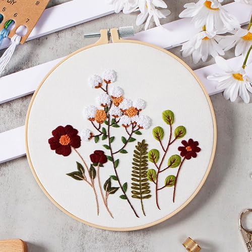 Biaungdo 3 Pcs Bamboo Embroidery Hoops 8 Inch, Wooden Cross Stitch Ring - size: 8 Inch
