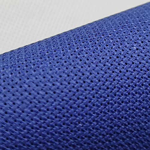 KCS 4/6 pc of 12" x 18"(30cmx45cm) 18CT Counted Cotton Aida Cloth Cross Stitch Fabric (6 pc, Light Blue+Royal Blue) - color: Light Blue+royal Blue, size: 6 pc
