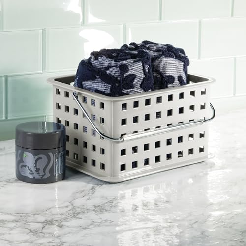 iDesign Shower Caddy Basket with Handle, Light Gray - color: Light Gray, style: Pack of 1