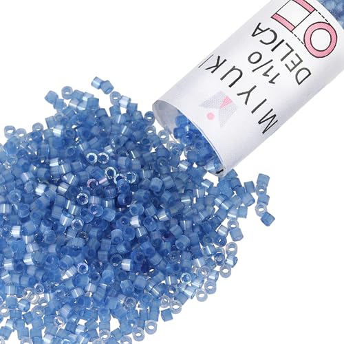 Miyuki Delica Seed Beads - color: DB1811 - Dyed Dusk Blue Silk Satin