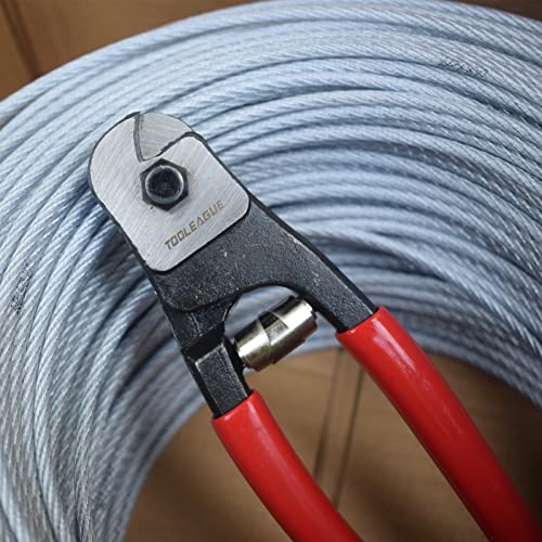 TOOLEAGUE 8" Cable Wire Cutters, Stainless Steel Wire Rope Cutter - size: 8"
