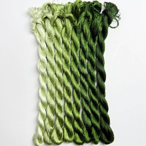 100% Mulberry Silk Embroidery Thread 8 Colors 110m Each (45) - color: 45