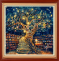 Findvoor Counted Cross Stitch Kits for Adults Full Range of Cross Stitching Embroidery Unprinted Pattern for Beginners, 11CT Needlepoint Cross-Stitch Patterns Embroidery Kits-Magic Tree 18×18 inch - color: ColourSet17