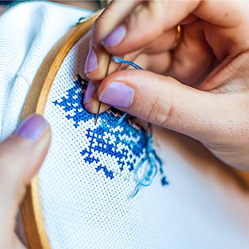 Similane 6pcs Aida Cloth 14 Count Cross Stitch Fabric,White,12 by 18 Inch - color: White