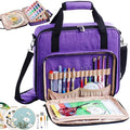 Large Embroidery Bag, Cross Stitch Organizer & Needlepoint Project Bag - color: Purple