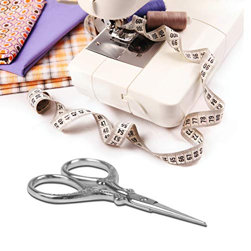 Vintage Embroidery Scissors 3.6 inch Sharp Mini Crochet Cross Stitch Travel - color: Silver