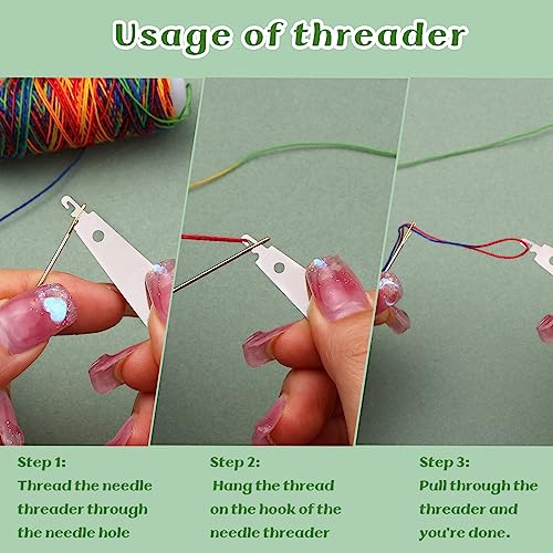 Jupean Long Sewing Needles Large Eye Darning Needle Stitching Needles - style: 11 Size