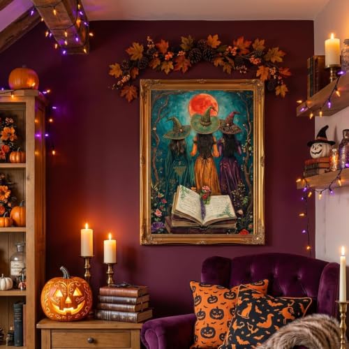 TCDZMYGS Halloween Stamped Cross Stitch Kits for Beginners,12x16in - color: W588