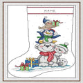 Howie's Needlepoint Cross Stitch Kits, 11CT Pre-Printed Pattern Charistmas Stocking Needlepoint Kits, DIY Charistmas Gift, Polar Bear, 16.5 x 24.4 Inch - color: Polar Bear