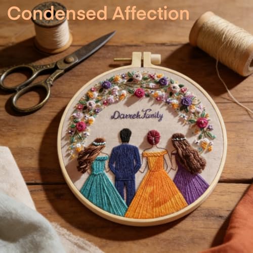 Wedding Photos Embroidery Starter Kit, Valentine's Day Gifts，DIY Needle Punch Kit, Punch Needle Kits for Beginners,Include Pre-Printed Fabric,Tools,Embroidery Hoop,Threads. (Wedding Photo No..1) - color: Wedding Photo No..1