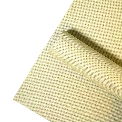 2 Sheets of Tan 11 Count Aida Cloth – 18 x 18 Inch Pre-Cut Fabric Squares – Cross Stitch Fabric – 100% Cotton – Ideal for Needlework & Embroidery – The Knotty Unicorn - color: Tan