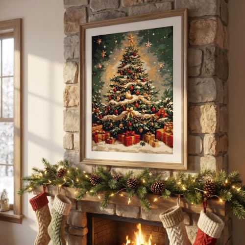 WUSARPLY Christmas Stamped Cross Stitch Kits for Beginners Adults 11CT - color: J183