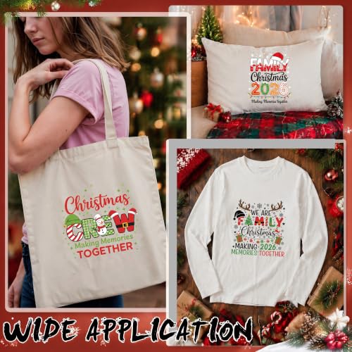 Dazoratix Christmas Iron on Transfers - 20 Sheets Family DTF Ready to Press - style: Family Christmas