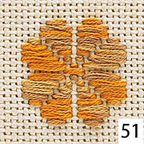 xxnic Sashiko Thread - Variegated - Japanese Embroidery & Quilting (#51 Pumpkin) - 100% Cotton - 18m