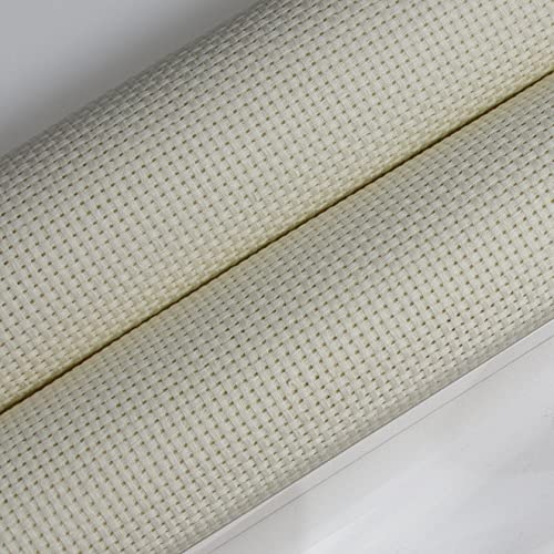 KCS 2 pc of 15" x 18" Counted Cross Stitch Cotton Aida Cloth Needlework Fabric (Cream, 11CT) - color: Cream, size: 11CT