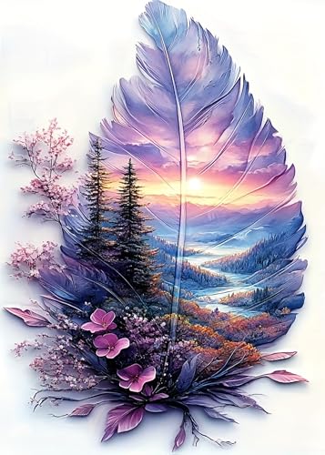 AuraDraw Landscape Stamped Cross Stitch Kits for Adult Beginners, Scenery Needlepoint Counted Cross Stitch Kits for Beginners Adults，11 CT Patterns Dimensions Embroidery Kits Arts and Crafts 12×16inch - color: SZX-0002