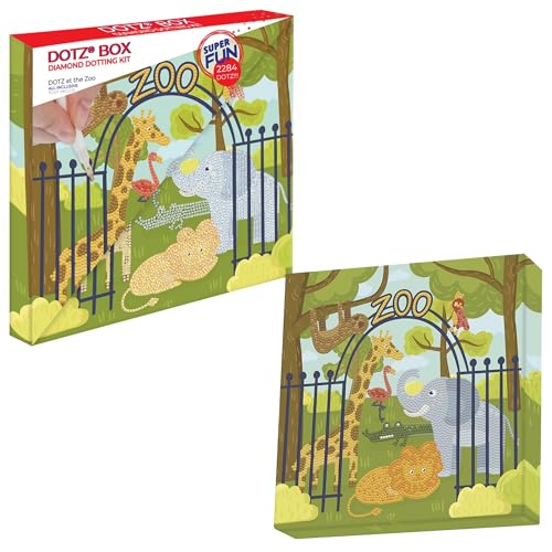 DIAMOND DOTZ At The Zoo Animal Diamond Painting Kit for Adults with Gems - color: DOTZ at the Zoo