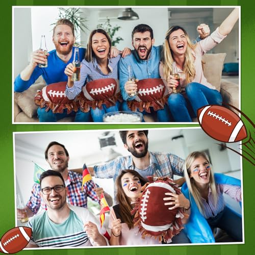 Weysat 6 Sets Football Tied Pillow Craft Kit DIY Football Shaped Pillow Craft Adults Gifts with PP Cotton for Sports Theme Party Room Decor VBS Favors Giveaways - style: Football