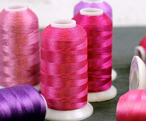 9 Color Set ThreadArt Machine Embroidery Thread, 1000M, Sunrise - color: SUNRISE COLOR BUILDER