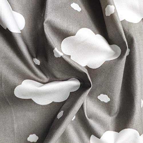Misscrafts 7pcs Quilting Fabric 100% Cotton Craft Fabric Bundle Squares Grey Fat Quarters 18" x 22" for Patchwork DIY Sewing Scrapbooking - color: Grey Set