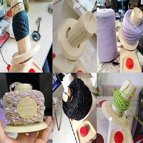 UtySty 2 Pack Yarn Winder Spindle Replacement Yarn Ball Holder Spare Cone Detachable Spinning Winding Head for Needlecraft Hand Operated Wool Spinner Fiber String Winding Machine Repair Parts