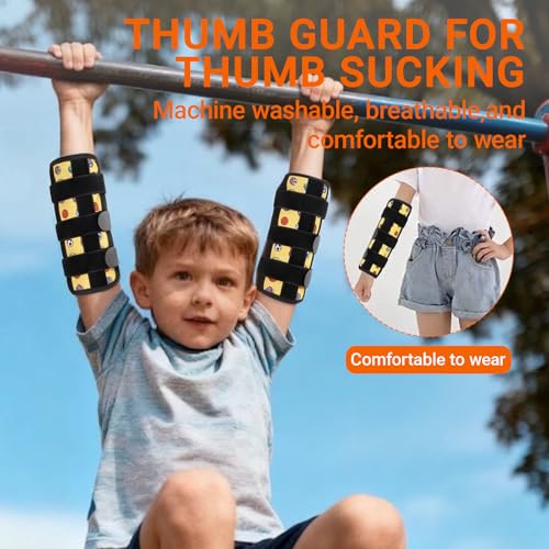 2PCS Thumb Sucking Guard, Thumb Guard for Thumb Sucking(Yellow Ball) - color: Yellow Balls