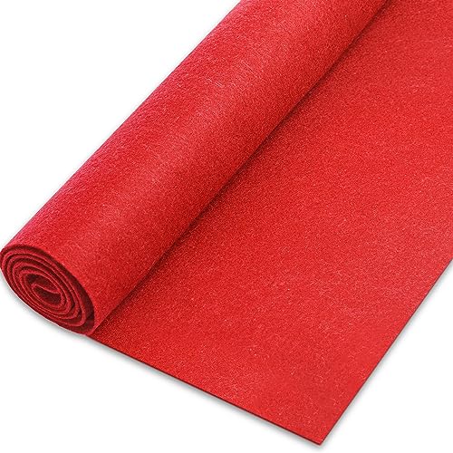 Felt Fabric 1.8 mm Thick 36" x 72" - Soft Durable Felt by The Yard Felt Sheets for Arts and Crafts, DIY Sewing, Crafting Projects (Red) - color: Red, size: 36" x 72"
