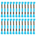 HARFINGTON 24 Skeins Embroidery Floss 8m Each Egyptian Long Fiber Cotton Cross Stitch Thread 26S/2x6 for Embroidery Projects Bracelet, Clear Blue - color: Clear Blue