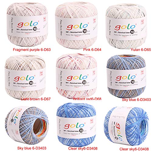 golo Crochet Thread Yarns for Begingers Size10 Navy Blue Yarn 357 - color: 357 Navy Blue
