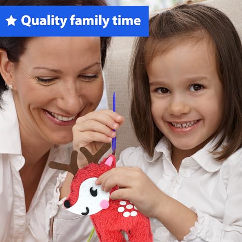 KRAFUN Woodland Animal Sewing Kit for Kids Ages 6+ | 8 Dolls - color: Woodland Animal