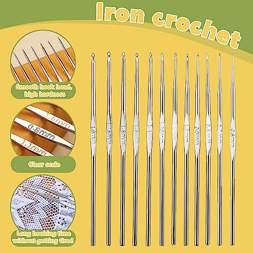 IMZAY Crochet Hooks Set, 54Pack Crochet Needles Set Ergonomic Crochet Hooks - color: Red, size: 54 Pcs