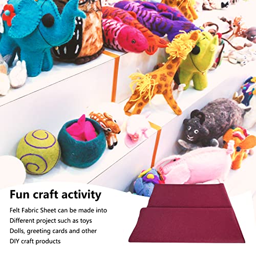 Jtnohx Color Felt Sheets 1 Square Yard Craft Felt Fabric Maroon 1.4mm - color: Maroon